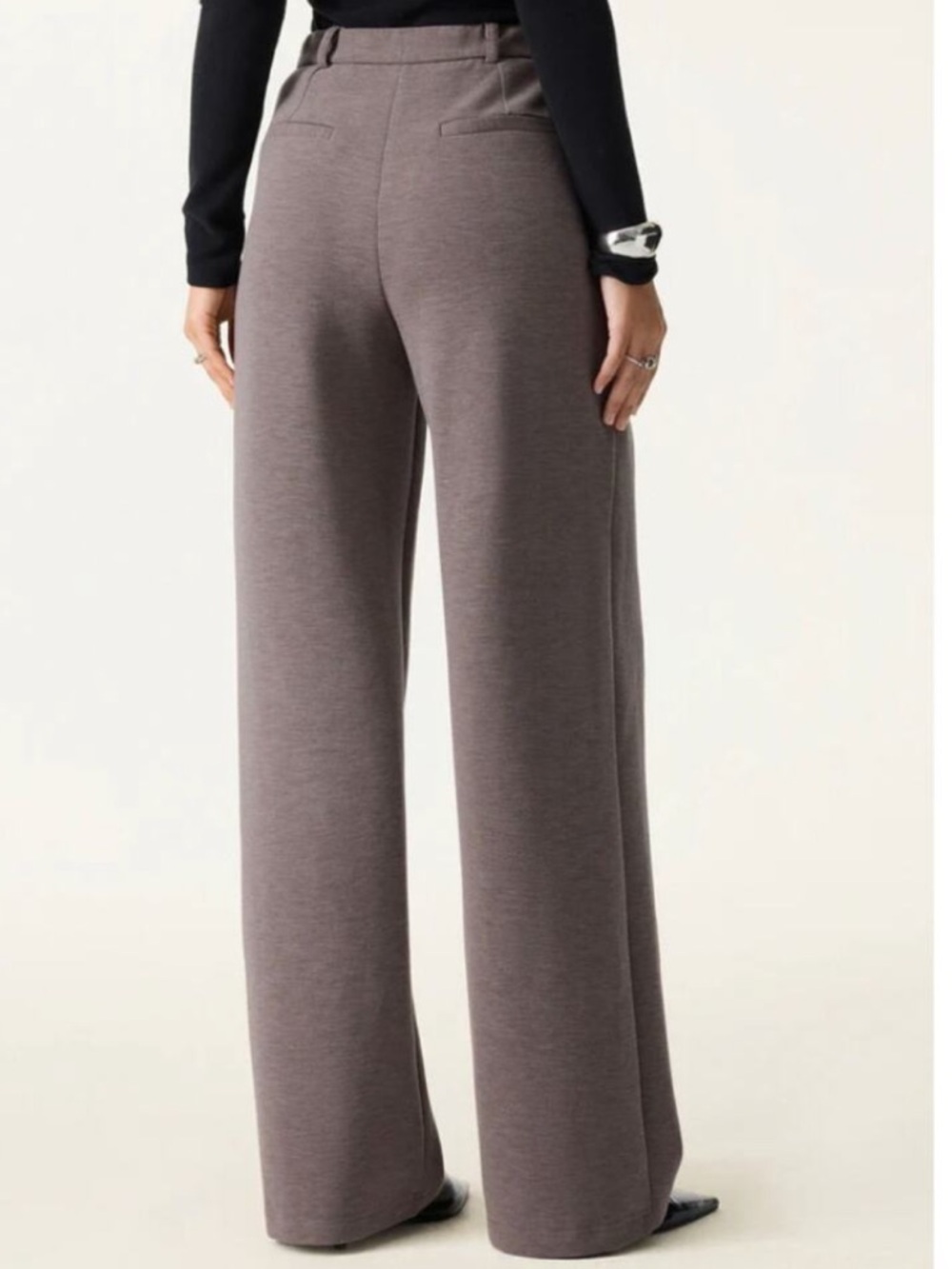 OGL Wide-Leg Trousers in Taupe - Picture 5 of 11